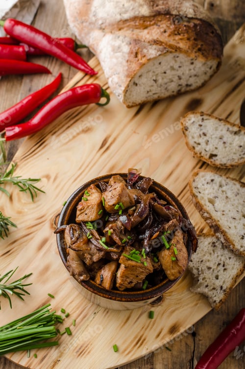 Preview: Teriyaki chicken with bread