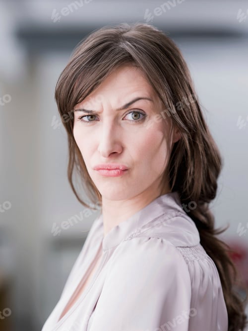 Preview: Woman making face at viewer
