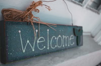 Preview: Rustic Welcome Sign Decorating an Entryway Nook