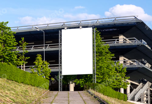 Preview: Vertical blank outdoor billboard