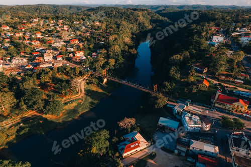 Preview: Aerial view of San Ignacio alongside the Macal River