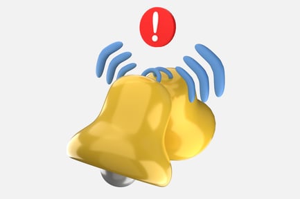 Preview: Bell Notification Banking 3D Illustration