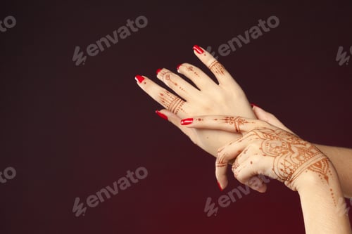 Preview: Woman Hands with mehndi