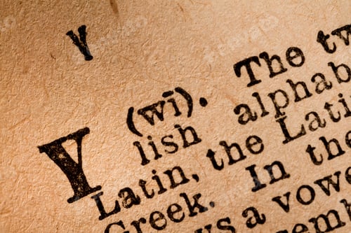 Preview: Close-up of a Y, the 25th Letter of the Latin Alphabet