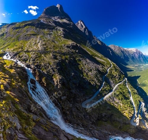 Preview: Trollstigen or Trolls Path is a serpentine mountain road in Norway
