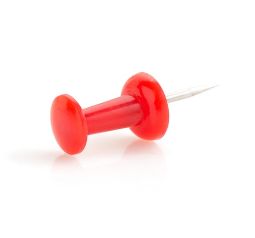Preview: pushpin on white background