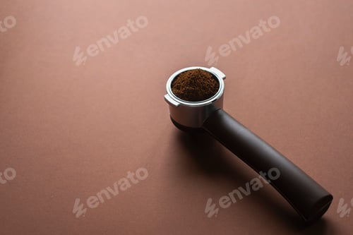 Preview: Portafilter coffee machine holder with ground beans