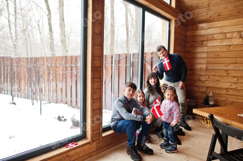 Preview: Family with Denmark flags