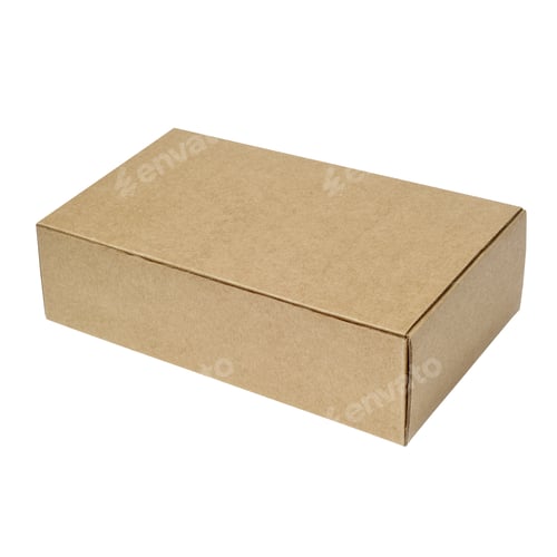 Preview: Cardboard box isolated on a white background