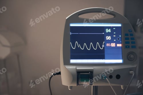 Preview: Medical heart rate monitor in surgery room