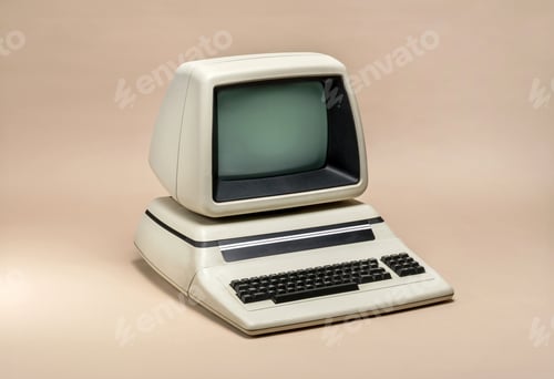 Preview: Vintage computer from the seventies representing retro technology and innovation
