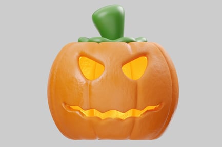 Preview: Halloween pumpkin with a menacing expression