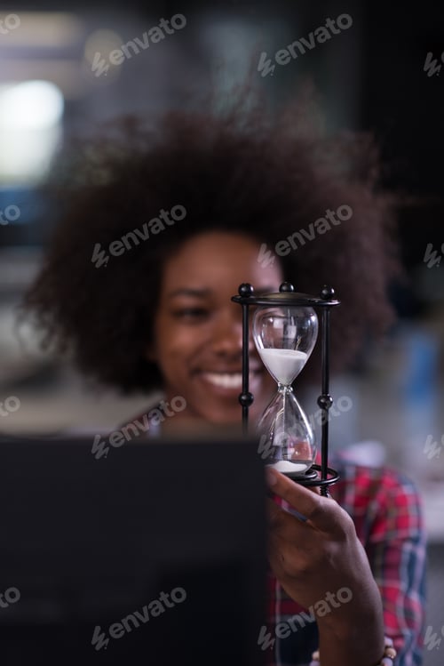 Preview: portrait of a young successful African-American woman in modern