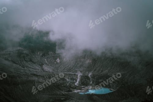 Preview: An active volcano from above