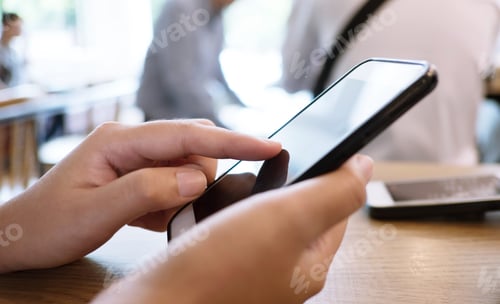 Preview: Business accounting women work with smart phone. Financial technology concept.