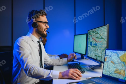Preview: Center of dispatching maintenance. Logistics and navigation management in freight transportation