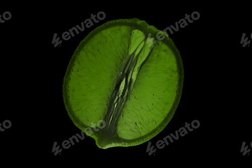 Preview: Lime Freshly Cut Isolated On A Bright Background