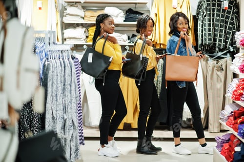 Preview: African woman shopping day.