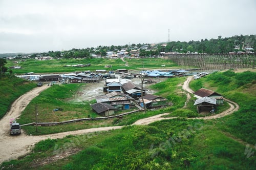 Preview: local site of Thailand, green nature field landscape