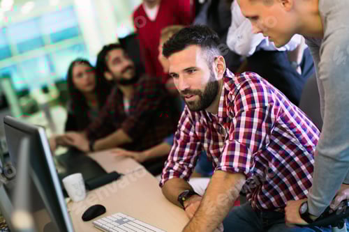 Preview: Programmer working in a software developing company