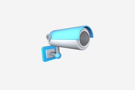Preview: Smart Security Camera Tech 3D Illustration