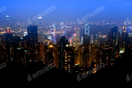 Preview: Hong Kong skyline at night.