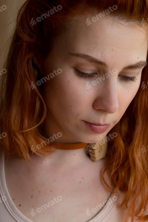 Preview: Redhead young adult woman portrait