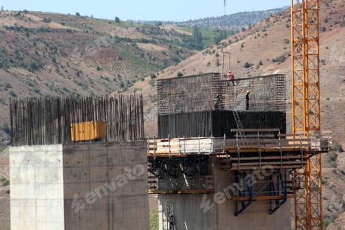 Preview: Viaduct construction, construction site Hadim Konya Turkey