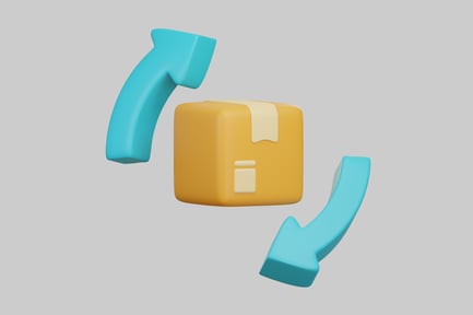 Preview: Delivery package return arrows symbol