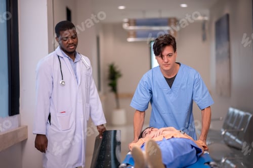 Preview: Doctor wheeling patient