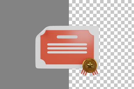 Preview: Certificate 3D Icon