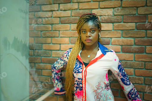 Preview: Young African American woman posing