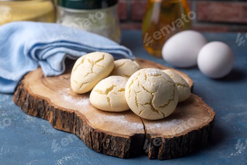 Preview: Traditional Delicious Turkish dessert; flour cookie (un kurabiyesi)