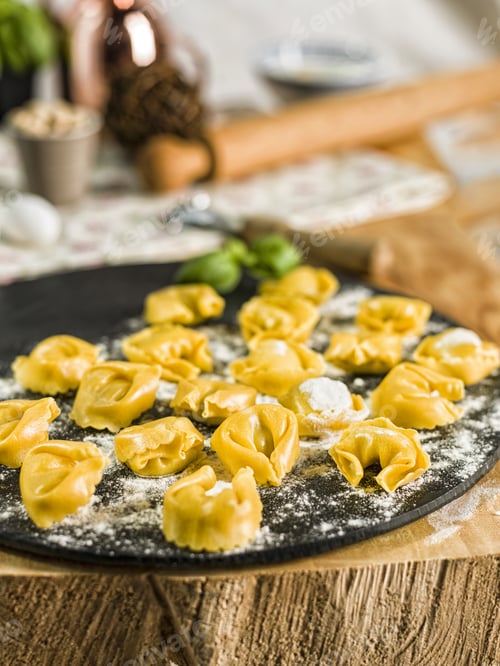 Preview: Classic Tortellini Emiliani: Ricotta cheese and spinach-filled pasta in a homemade recipe