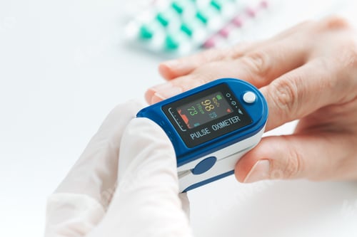 Preview: Pulse Oximeter finger digital device to measure oxygen saturation in blood.