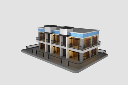 Preview: Shopping Mall Exterio 3D Illustration