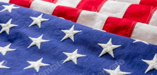 Preview: American Flag Close Up with Stars and Stripes