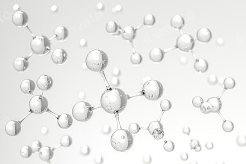 Preview: Crystal Clear 3D Molecular Structure Scientific Visualization Design 3D render