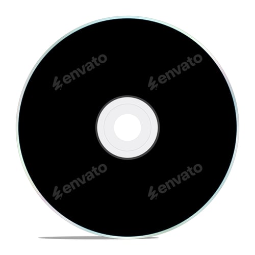 Preview: single cd isolated on a white background