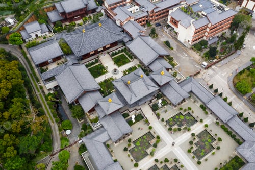 Preview: Diamond Hill, Hong Kong 11 April 2019: Top down view of Chi Lin Nunnery