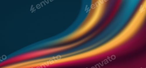 Preview: Dark teal blue orange pink grainy gradient background, blurry color wave with noise texture