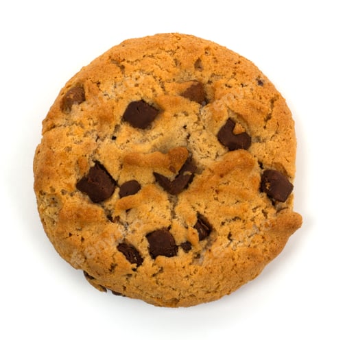 Preview: Chocolate pastry cookies isolated on white background