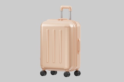 Preview: Peach hardshell carry-on suitcase