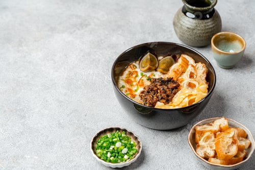 Preview: Rice porridge or congee with minced pork
