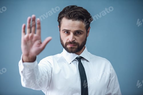 Preview: Handsome bearded businessman