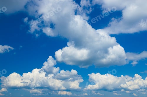 Preview: Light blue sky with clouds, can be used as background