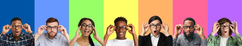 Preview: Diverse surprised people expressing amazement and shock