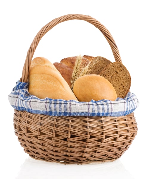 Preview: fresh bread on white background