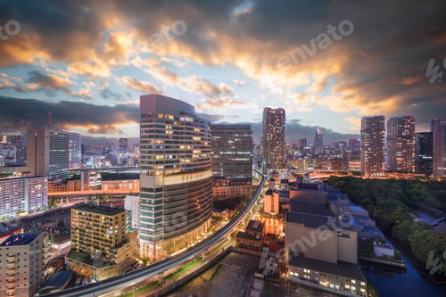 Preview: Tokyo, Japan Cityscape in Shiodome