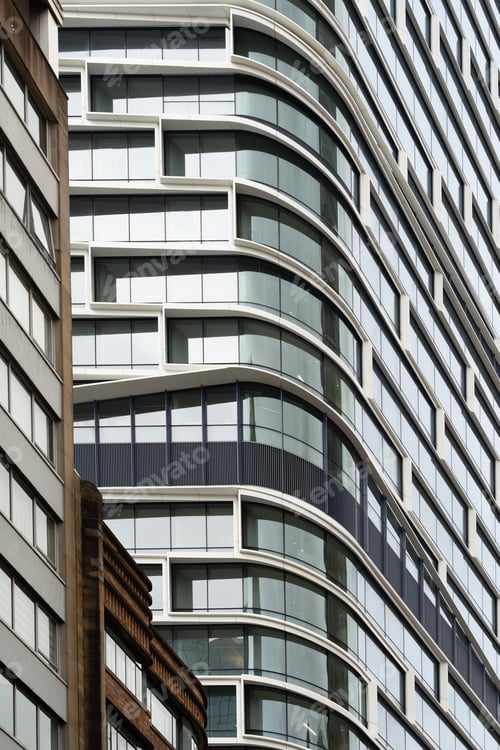 Preview: Close up of office building in the city